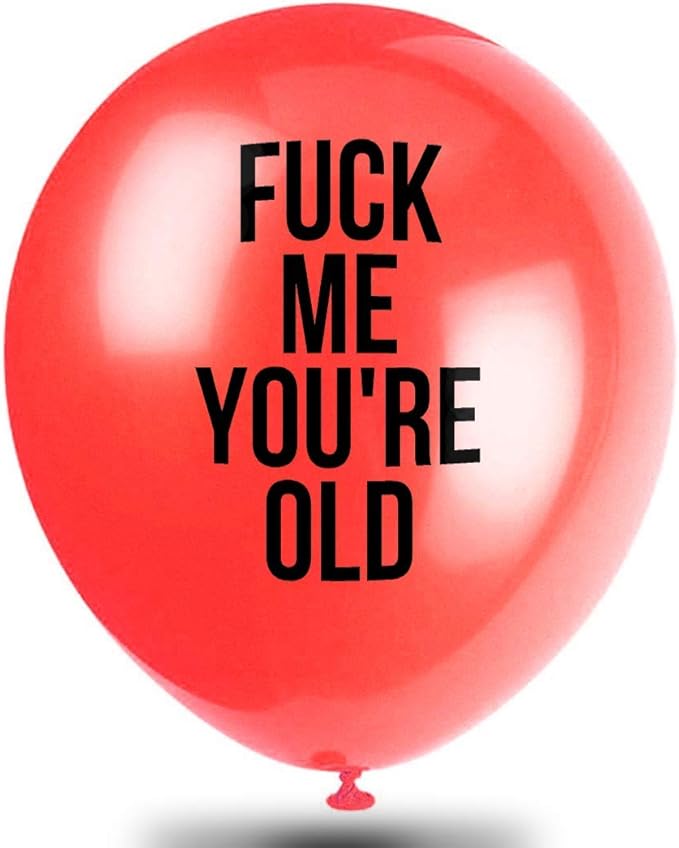 Rude Balloons™ | Funny Abusive Birthday Party Decoration | Pack of 12