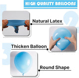 PartyWoo Light Blue Balloons 140pcs Different Sizes Pack of 18 12 10