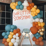 Here Comes the Son Balloon Arch Kit Retro Blue Yellow Boho Balloon