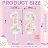 MTLEE Number 12 Birthday Candle with 12 Pcs Spiral Candles for Girls