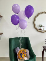 Purple Balloons - 12 Inch Dark Metallic Purple Balloons Macaron