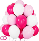 Pink White Balloons 100pcs 12 inch Hot Pink Pastel Pink White