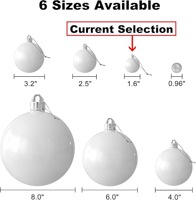 GameXcel Christmas Balls Ornaments for Xmas Tree - Shatterproof