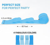 Captain Décor 4 Blue Streamers, 328ft Pack of Crepe Paper Roll, Blue
