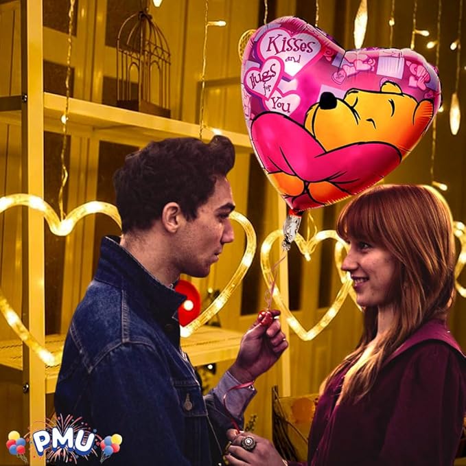 10Pcs 18 Inch Red Heart Balloons Valentine's Day Heart Shape Foil