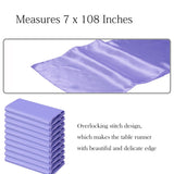 SINSSOWL Pack of 50 Satin Lavender Chair Sashes 7x108 Inches for