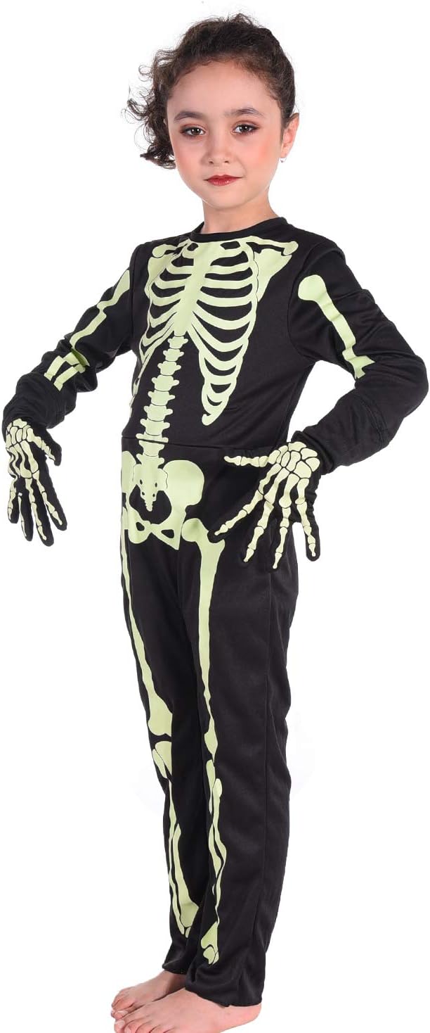 Kids Skeleton Costumes Halloween Costume Glow in The Dark Child