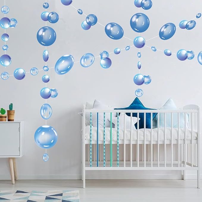 Transparent Bubble Garlands Mermaid Party Decoration Colored Blue #3