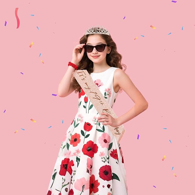 19th Birthday Decorations for Her Black Rose Gold Party Essentials