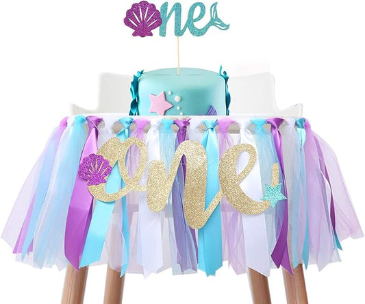 Mermaid Skirt For 1st Birthday Party Supplies For Highchair Tutu