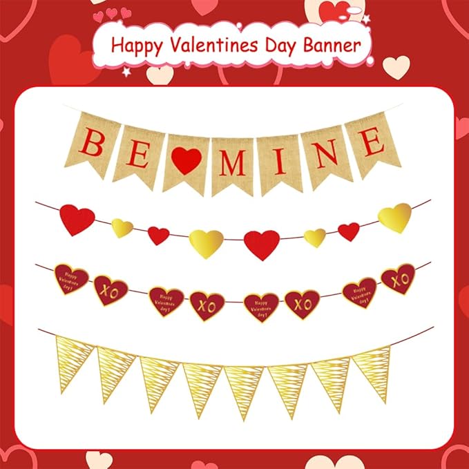 Valentine's Day Party Supplies Red Heart Love