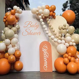 Burnt Orange Boho Balloon Garland Arch Kit 155Pcs Pastel Brown