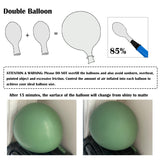 Sage Green Balloons Double Stuffed Garland Different Sizes 18 12 5