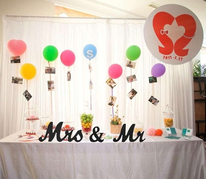 Mr and Mrs Sign Wedding Sweetheart Table Decorations Mr and Mrs