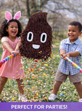 Large Poop Emoji Funny Party Pinata Game Decoration 18"x12"x4" -