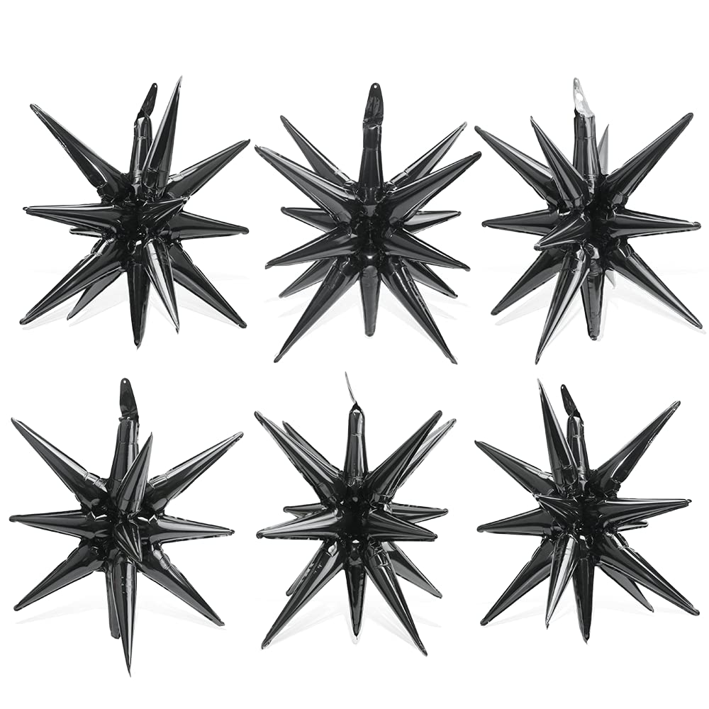 4D 14 Point One-Piece Star Cone Balloon Metallic Spike Explosion Star
