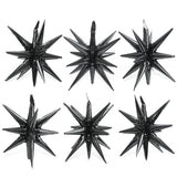 4D 14 Point One-Piece Star Cone Balloon Metallic Spike Explosion Star