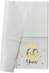Cheers to 60 Years Cocktail Napkins | Happy 60th Birthday Decorations