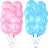 30 Pcs Gender Reveal Balloons Girl or Boy Latex Balloon 12 Inches