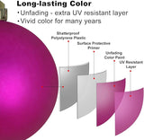 Fuchsia 4.0" X Large Christmas Balls - Christmas Tree Decoration