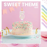 MTLEE Number 5 Birthday Candle with 12 Pcs Spiral Candles for Girls Ma