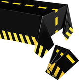 3 Pcs Construction Birthday Party Tablecloth 51 x 71 Inch Road Table