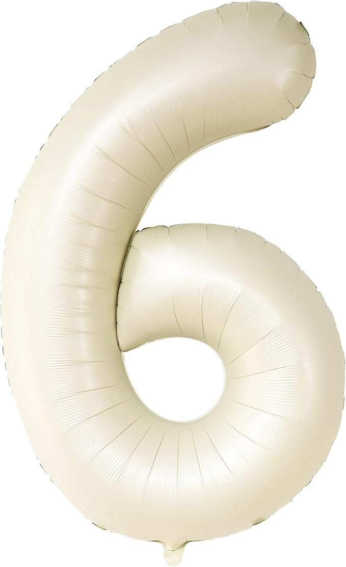 KatchOn, Cream Number 1 Balloons for 1st Birthday - Giant 40 Inch | On