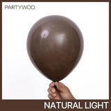 PartyWoo Dark Brown Balloons 100pcs Different Sizes of 18 12 10 5