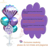 Mermaid Table Centerpiece Balloons Stand Kit 2 Sets with 2 Sea