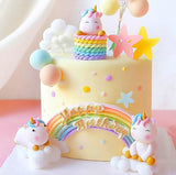 Luxury Unicorn Rainbow Cake Decoration Topper for Birthday Baby