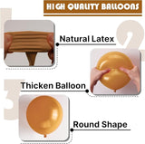 PartyWoo Light Brown Balloons 50 pcs 12 Inch Caramel Brown Tan Boho