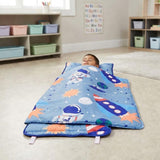 EVERYDAY KIDS Nap Mat w/Removable Pillow -Outer Space Adventures-