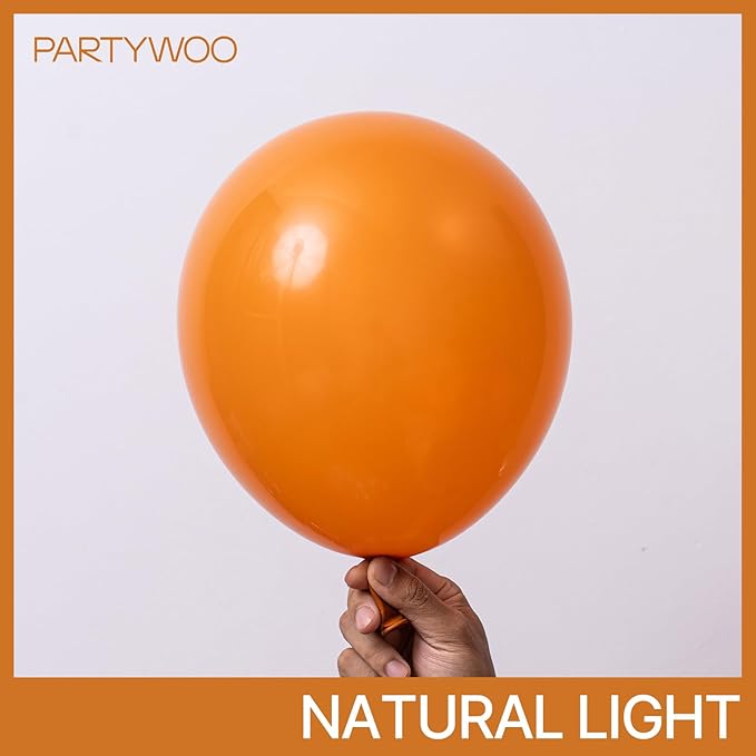 PartyWoo Burnt Orange Balloons 101pcs 12 Inch Terracotta Rust Fall