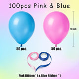 Gender Reveal Balloons 100 Pcs 12 Inch Pink and Blue Balloons for