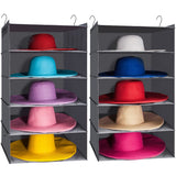 LADYBRO Large Hat Storage for Closet Hanging Organizer for Wide Brim