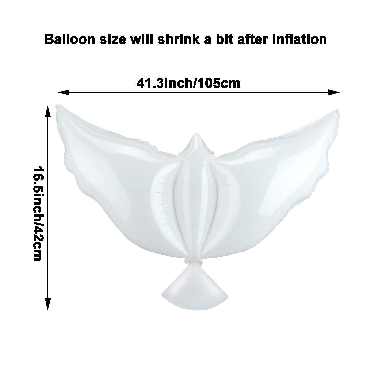 Sumind 4 Pieces Peace Dove Balloons White Memorial Balloons Pigeon