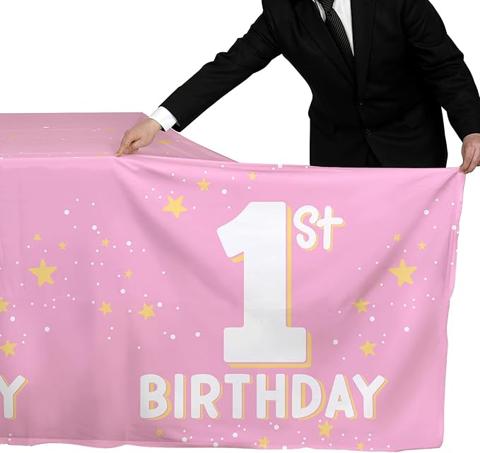 Baby Girl Party Supplies Set 1st Birthday Decorations Includes 2