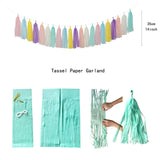 Pastel Rainbow Party-Decorations Supplies Streamers-Garland - 29pcs