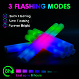 wellent 225 Foam Glow Sticks, Foam Light Up Sticks Party Supplies with