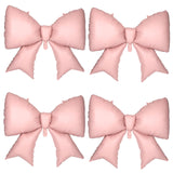 4Pcs Giant Bow Balloons, 97.5cm/38in Big Elegant Coquette Theme Pink