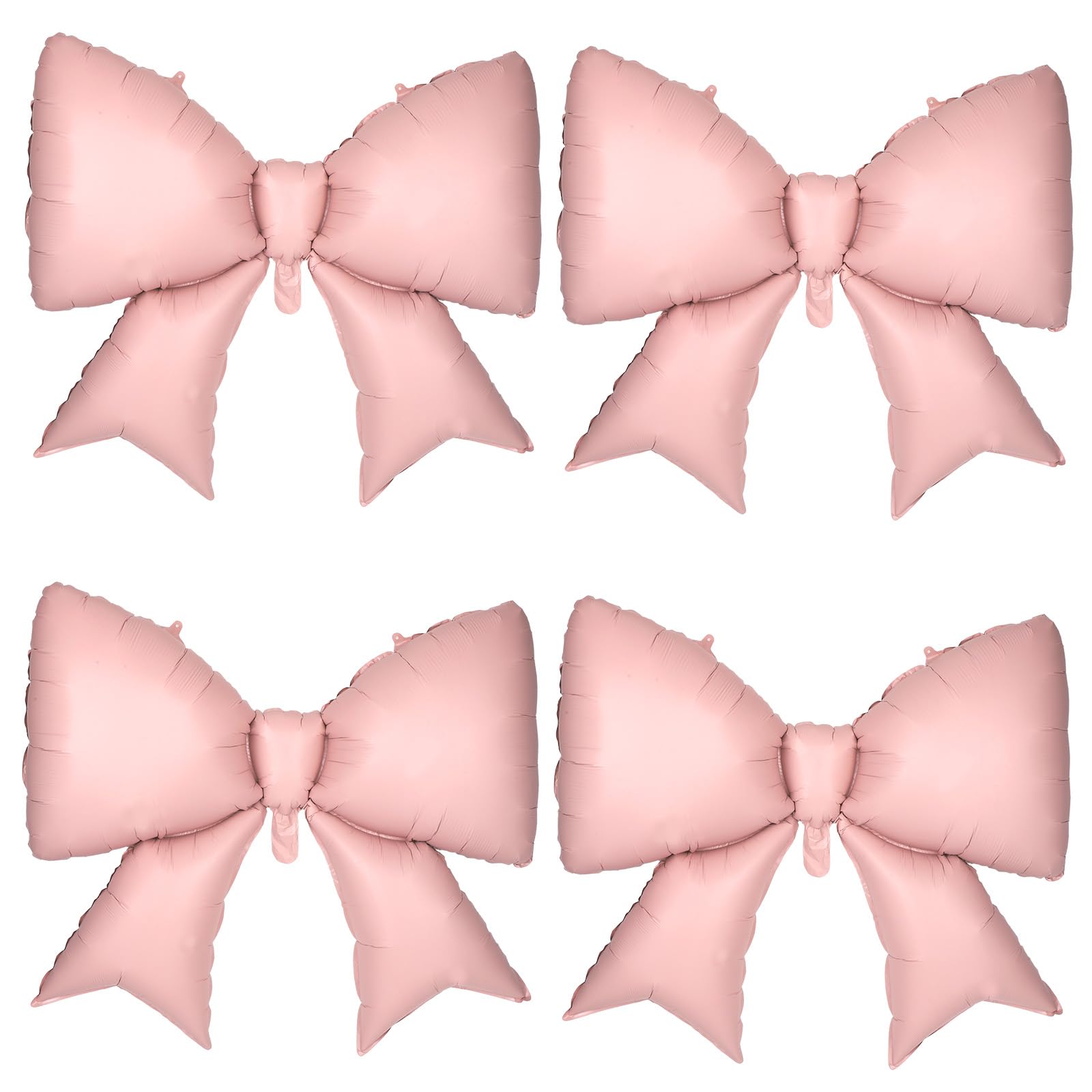 4Pcs Giant Bow Balloons, 97.5cm/38in Big Elegant Coquette Theme Pink