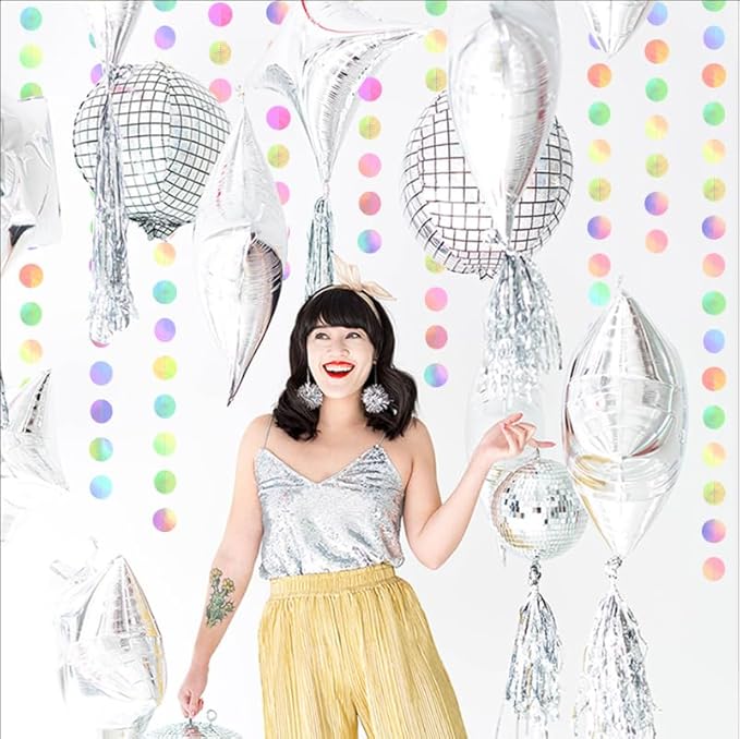 Iridescent-Disco Holographic-Euphoria Anniversary Party-Decoration