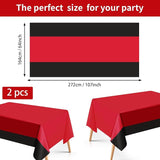 98Pcs Red and Black Party Decorations Valentine's Day Red and Black