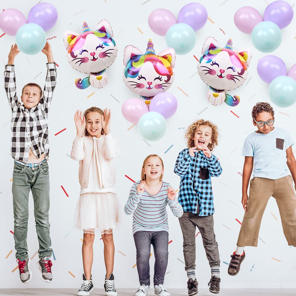Pet Animal Unicorn Cat Balloon Caticorn Balloon Cute Pussycat‌ Party