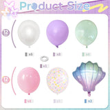 Mermaid Balloons Pastel Pale Pink Light Purple Lilac Teal Pearl