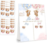 Gender Reveal Party Games Bear Theme Baby Gender Reveal Voting