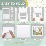 Baby Shower Boxes with Letters White Boxes with Sage Green Gold Gold