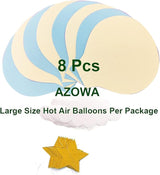 Hot Air Balloon Decorations for Baby Shower Pastel Mermaid 8 Pack