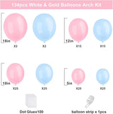 Pink and Blue Balloons Garland Arch Kit, 134pcs Gender Reveal Balloon