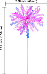 Gyufise 20Pcs Foil Firework Cupcake Toppers Happy Birthday Cake #4